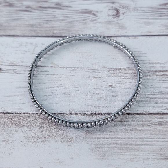 Vintage Bracelet Silver Tone Ornate Dual Row 7.75" - Picture 7 of 7